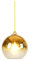 MZStech Lampe à suspension sphérique en verre de couleur dégradée, Suspension Luminaire en verre moderne basée sur des ampoules E27 (Or, 25CM)