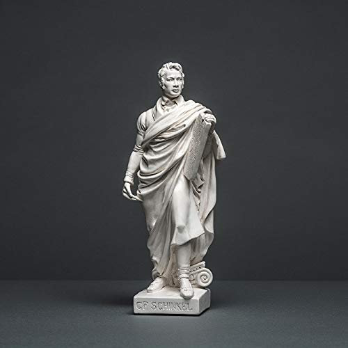 Karl Friedrich Schinkel, Skulptur aus hochwertigem Zellan, echte Handarbeit Made in Germany, Büste in weiß, 27cm