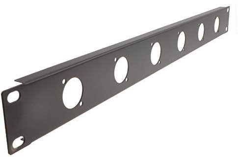 XLR/PA Micrófono 6 Hole D Tipo Networking/Flight Caja Panel Montar Placa [1U - 6 Hole]