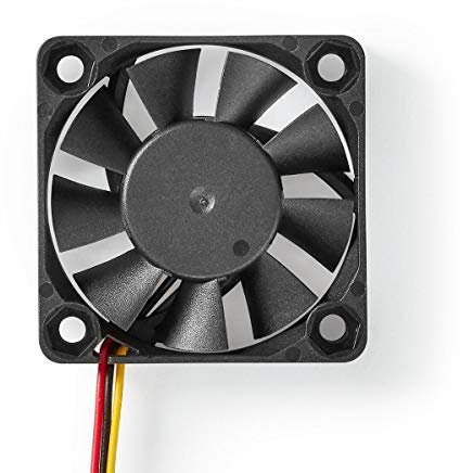 Nedis DCFAN4010BK 6500 U/min 3 Pin 40 mm leise DC-Computer Kühlung Fan, Schwarz
