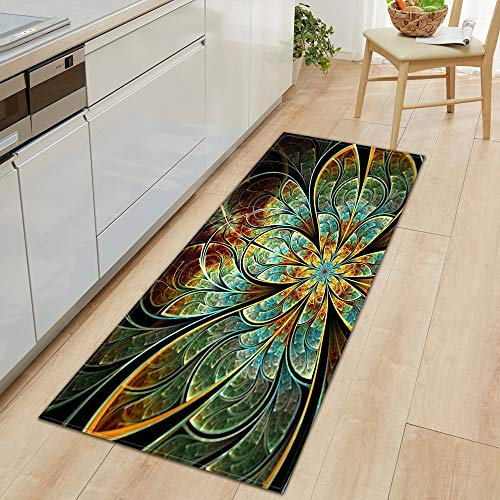 OPLJ Eingang Fußmatte Küchenmatte Home Schlafzimmer Flur Bodenteppich 3D-Muster Dekoration Teppich Badezimmer rutschfeste Matte A2 40x120cm