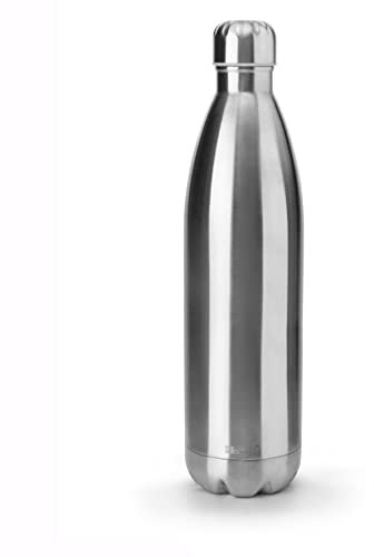 Ibili - Bouteille Isotherme Classique 1000 ml, Acier Inoxydable 18/10, Double Paroi, Réutilisable, Satén