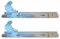 Franza - Kit 2 cerniere per Electrolux Rex Aeg Zanussi 212 x 21 mm. porta forno con doppio vetro 50289805009 - KCF4496 - Prodotto originale