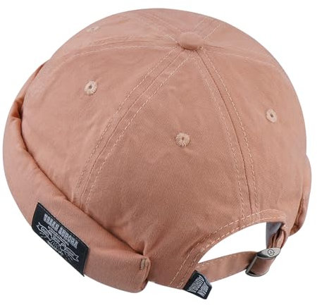 Clakllie Ohne Schirm Cap Herren Docker-Cap Docker Mütze Seemannsmütze Hafenmütze Unisex Mütze 6 Panel Chef Kappe Dockercap mit UV-Schutz Wandermütze Sommer Beanie,GD30-Pink