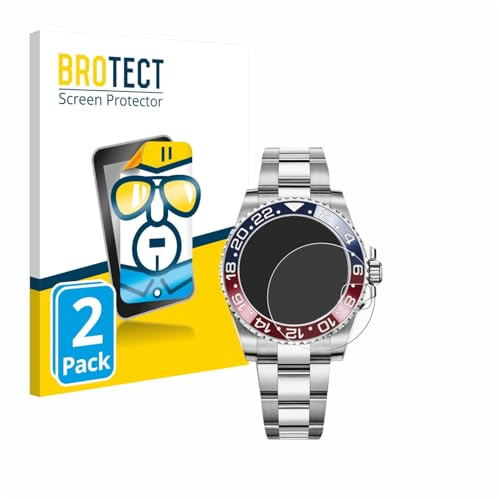 BROTECT Schutzfolie für Rolex GMT-Master II | 2 Stück Transparenter Displayschutz Made in Germany Klare Displayschutz-Folie Clear Einfache Montage Case-Friendly