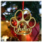 YJK Hund Weihnachten,Decorations Personalisierte Weihnachtskugel aus Holz, graviert,Handgemachte Anhänger Weihnachtsbaumschmuck Deko,Holzdeko Weihnachten (E)