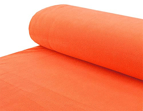 Polar Fleece Stoff Antipilling einfarbig dunkelorange - Meterware ab 25 cm x 150 cm - Stoff zum Nähen
