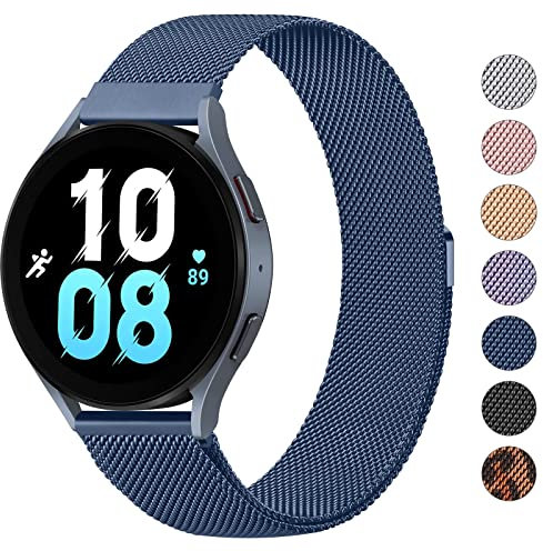 Oumida 20mm Samsung Armband für Samsung Galaxy Watch 7 FE 6 5 4 40mm 44mm / Watch 6 4 Classic 43mm 47mm 46mm 42mm / 5 Pro 45mm Armbänder Damen Herren, Edelstahl Metall Ersatzarmband mit Magneten