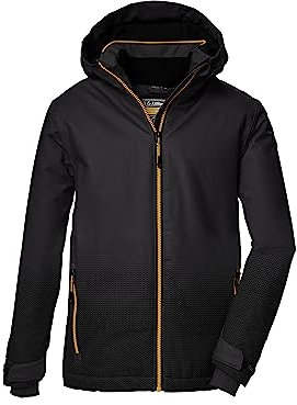 killtec Jungen Skijacke ist wasserdicht/Funktionsjacke mit Kapuze und Schneefang KSW 177 BYS SKI JCKT, anthrazit, 116, 39899-000