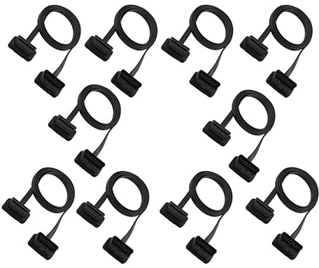 S SIENOC OBD2-Verlängerungskabel,95CM,OBD-II OBD2 16Pin Stecker Stecker auf Buchse Draht Flach OBDII Flachbandkabel Diagnose Adapter Stecker für alle OBD2-Fahrzeuge