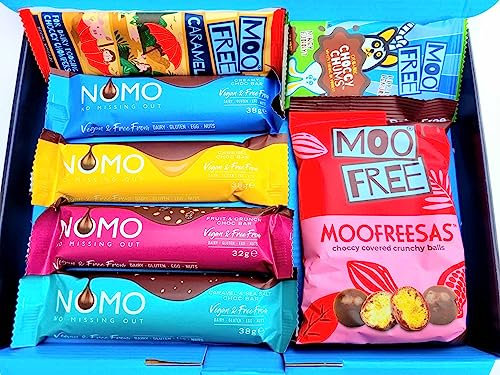 NOMO Chocolate Selection Hamper Gift Box | Moofreesas, Free From, Dairy Free, Gluten Free & Vegan | Budget Friendly | Hamper Exclusive To INTERGALACTIC SWEETS