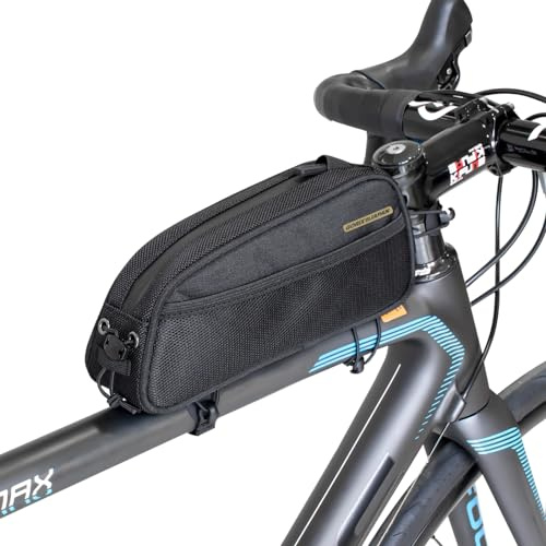 GORIX Oberrohrtasche, wasserdichte Kabelloch-Schnelltyp-Rennrad-Rahmentasche (Quick TOP Tube Bag)
