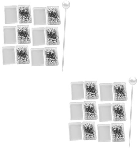 EXCEART 1200 STK Perlennadel Gerade Quiltnadel Push-pin-Clips Stricknadel Perlenstift Strickperle Stecknadel Strauß Perle Hochzeit Perlenstift Vernickelt Plastik Nähzubehör