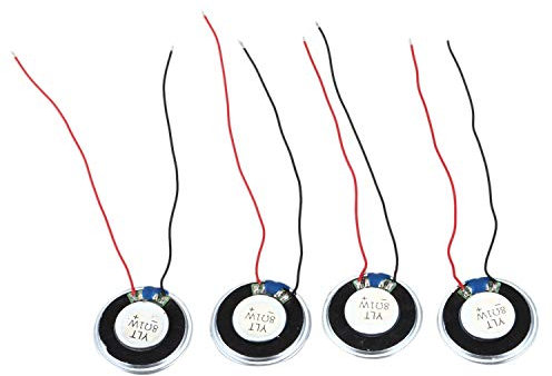 zabeto 4 Pieces Haut-parleurs d'aimant Mini Diffuseur Interne magnetique pour PC Portable 2800Hz 8Ohm 1W Diametre 30mm - Noir