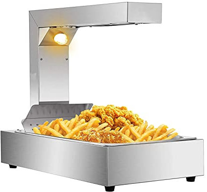 Scaldavivande Elettrico Piastra Scaldavivande Scaldavivande Buffet Copertura in Plexiglass, Scaldavivande Scaldavivande Scaldavivande Scaldavivande in Acciaio Inossidabile, per Patatine Fritte Pollo F