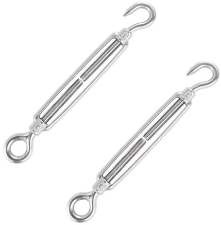Tendeur De Cable, Tendeur Cable Acier, Tendeur Inox, Tendeur Cable, Tendeur Crochet Et œil Acier Inoxydable 304, Tendeur Acier, Tendeur De Fil De Tendeur, Tendeur De Fil Tendeur (M8, 2 Pièces)