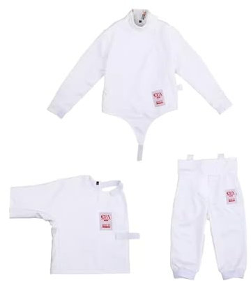 KXJPIZIYB 3-Piece Professional Fencing Suit, 350N Fencing Uniform Suit, for Foil/Epee/Sabre Daily Training, Right Hand(38#)