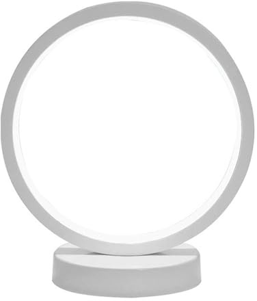 Garosa Kreis-Ring-Tischlampen, Schlafzimmer, Nachtnachtlicht, LED-Beleuchtung, Kreative Heimdekoration, Minimalistische Lampen für Schlafzimmer, Wohnzimmer (Ferndimmung und Timing)