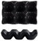 NEBAI'S KITCHEN - Porcelain Egg Holder/Tray for Fridge - 6 Cups/Half Dozen Ceramic Container(Storage Organizer; Decorative Serving Dish; Serveware for Refrigerator; Kitchen Countertop Display) (Black)