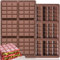 Molde Chocolate, 2 Piezas Molde de Silicona para Tableta de Chocolate, Molde De Tableta De Chocolate, Moldes Para Barra De Chocolate Profundos De Silicona,Fácil De Desmoldar, para DIY Chocolates
