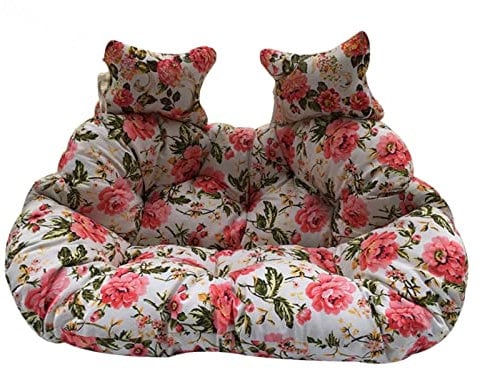 Outdoor 2 Seater Egg Chair Swing Cushion with Garden Seat Pad (Color: N) for Double Hanging Basket Chair Replacement Cushion for Hanging Hammock Chair Ideal for Patio Relaxation