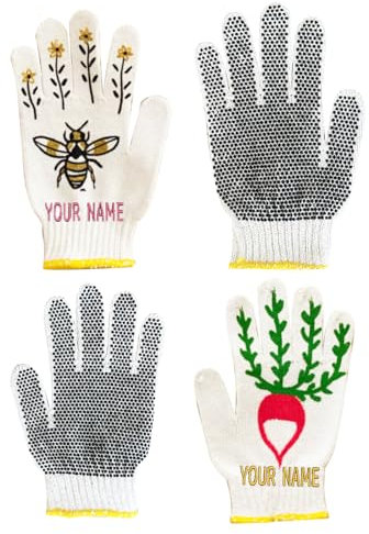 Personalisierte Gartenhandschuhe, individuell bestickte Sicherheitsarbeitshandschuhe, tolles Geschenk für Damen, Geschenk für Gartenliebhaber, Maler, Mechaniker, Industrie, Lager, Bau, Grillen, Kochen