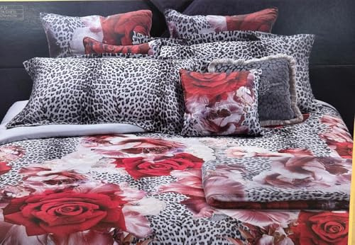 Roberto Cavalli - Sacco Copripiumino - 100% Morbido Cotone - Set Copripiumino - Copripiumino Matrimoniale Cotone - Completo Parure Letto - Sacco Piumino