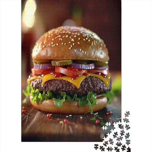 Hamburger 1000 Stück Puzzles Für Erwachsene Teenager Stress Abbauen Familien-Puzzlespiel 1000-teiliges Puzzle Kinder Lernspiel Spielzeug Geschenk Puzzel 1000pcs (75x50cm)