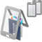 Uniclife Porte Badge avec Fenêtre Double Face Étui vertical en plastique rigide Porte Carte Navigo Gris pour Cartes d'Identité de Bureau et d'École Cartes de Crédit Cartes de Proximité, 3 paquets