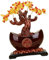 Folpus Geldbaum-Statue, Tischdekoration, dekorative Figur, Wohlstandsskulptur für Neujahrsschrank, Bücherregal, Schlafzimmerregal, Rot