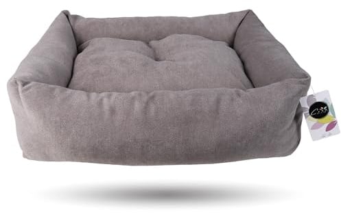 Crea Bed- Cuccia per cani in tessuto morbido. Cuscino per cani e gatti materassino cuccia per animali domestici. Realizzata a mano in Italia. XS/S | 50 x 60 cm, SOFT ROSA