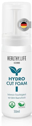 HLV - Haarschaum hochkonzentriert, vegan - Hydro Cut Foam Pflegeschaum für trockenes Haar, verleiht Feuchtigkeit, stärkt & revitalisiert die Haarstruktur - Haarstyling Salon geeignet (Hydro Shot 50ml)