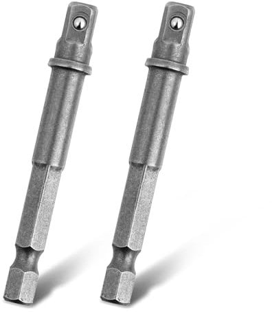 2 PCS 1/4 Inch Drill Socket Adapters, Socket Adapter for Drill, Impact Socket Adapt 1/4 Bit Driver Extension,1/4 Hex Sockets Adapt for Screwdriver Driver