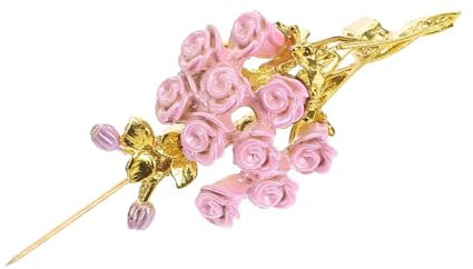 CONGARTENO Rose Bouquet Émaillé Broche Mode Pastoral Accessoire Élegant Pour Et Sorties