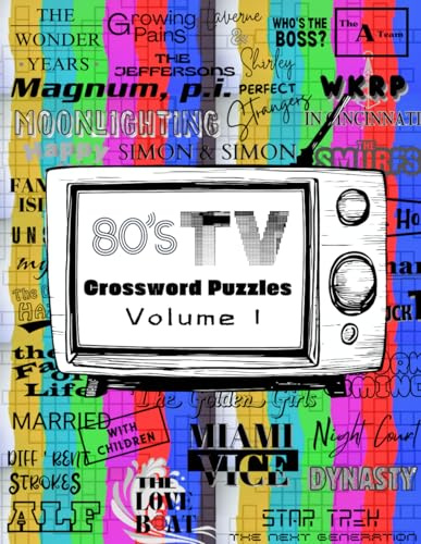 80's TV Crossword Puzzle Book: 1980's Television Crossword Puzzles; TV Crossword Puzzle Book; Large Print Crossword Book