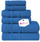 Casa Copenhagen Lot de 2 Grandes Serviettes de Bain 2 Grandes Serviettes à Main 2 débarbouillettes en Coton égyptien Super Doux 6 pièces pour hôtel et Spa, Salle de Bain, Cuisine, Douche - Turquoise