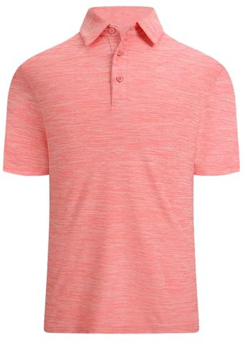 Chemise de sport décontractée à manches courtes pour homme Couleur unie, rose, S