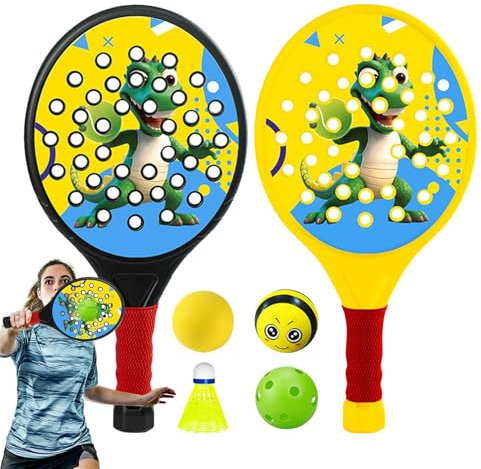 Schläger - Leichter Schläger Mit 4 Bällen | Leichtes Sportzubehör Mit 4 Bällen Für Outdoor-Aktivitäten & Parks