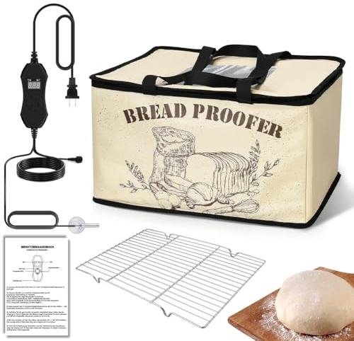 Lwuey Faltbare Brotgärbox, 10–45 ℃ Temperaturkontrolle, 48-Stunden-Timer