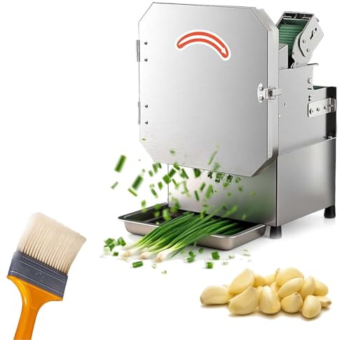 Tagliaverdure Automatico 300W, Affettatrice Professionale Commerciale, 150-300kg/h, Spessore Regolabile 1.5-35mm, Cutter Per Cipolle, Spinaci, Sedano, Uso Hotel Cucina