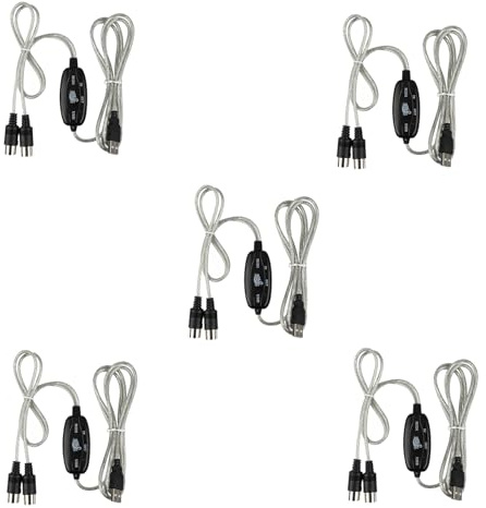ISTOVO 5X MIDI zu USB Kabel Konverter Anschluss PC zu Synthesizer Musik Tastatur Adapter für Haus Musik Studio