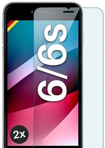 moex ShockProtect für iPhone 6s / iPhone 6 Panzer Schutz Glas 9H Härte, Schutzfolie gehärtetes Schutzglas, 9H Displayschutz Folie Ultra-klar, kompatibel mit jeder Hülle, 2 Stück
