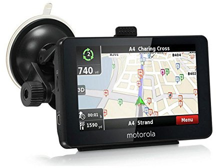 Motorola Satellitennavigationsgerät, 12,7 cm, mit Karten von Großbritannien und Irland [evtl. nicht in deutscher Sprache]