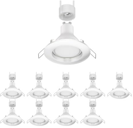 ledscom.de 10 Stück LED Decken-Einbaustrahler CIRC GU4,914W 450lm warm-weiß