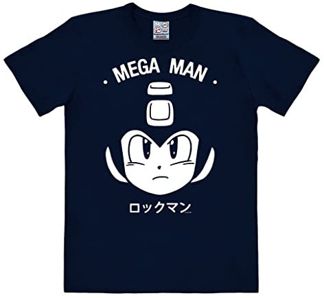 Logoshirt® Mega Man I T-Shirt Print I Damen & Herren I kurzärmlig I dunkelblau I Lizenziertes Originaldesign I Größe XXL