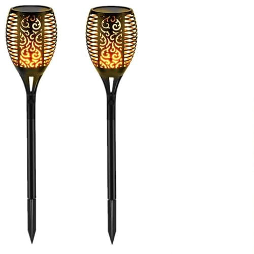 Sunboia Solar Garten Licht, Solar Fackeln Solarleuchte Garten 96 LED Bis Dawn Automatische Ein/Aus(Licht Sensor), Solarlampen für Außen LED Solar Taschenlampe, soalr spotlight