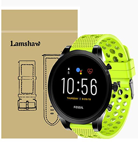 LvBu Armband Kompatibel Für Fossil Carlyle HR, Sport Silikon Classic Ersatz Uhrenarmband Für Fossil Gen 5 Carlyle HR (Grün)