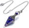 GEHECRST Schmuck Edelstein Pendel Steine Pendulum Pendel Anhänger mit Kette für Reiki Heilung Dowsing Scrying Balance Armband (Lapislazuli)