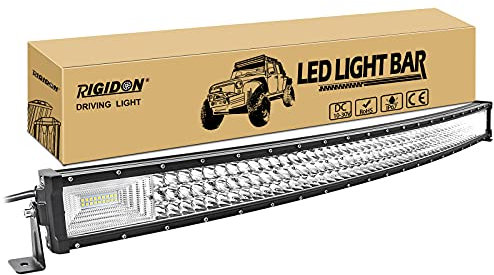 RIGIDON 42 Pollici 105cm 540W Magro Curva Barra Led Fuoristrada, 12V 24V Tripla Fila Barra Luce Led, Luci di Lavoro Per Auto Camion SUV UTE ATV Barca 4x4 Veicoli Offroad, Impermeabile 6000K Bianca