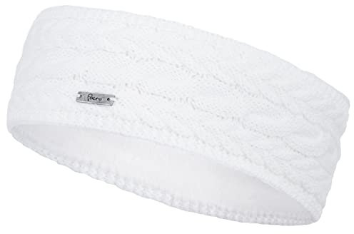 Faera Damen Stirnband gefüttert Zopfmuster Grobstrick Band Herbst Winter Kopfbedeckung, Farbe:Creme